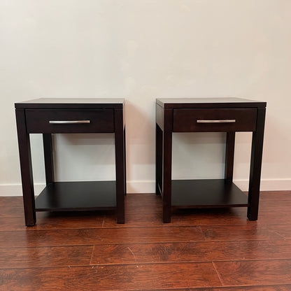 Dark Brown Canadian Nightstands (set of 2)