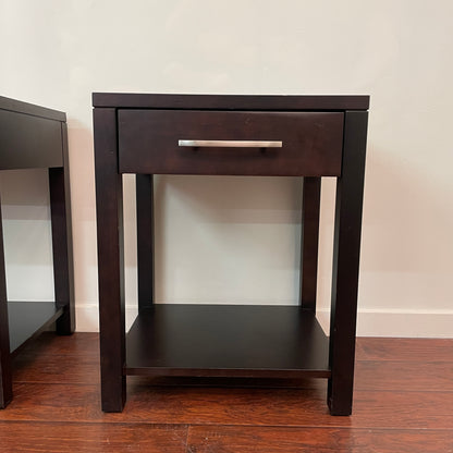 Dark Brown Canadian Nightstands (set of 2)