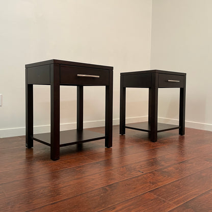 Dark Brown Canadian Nightstands (set of 2)