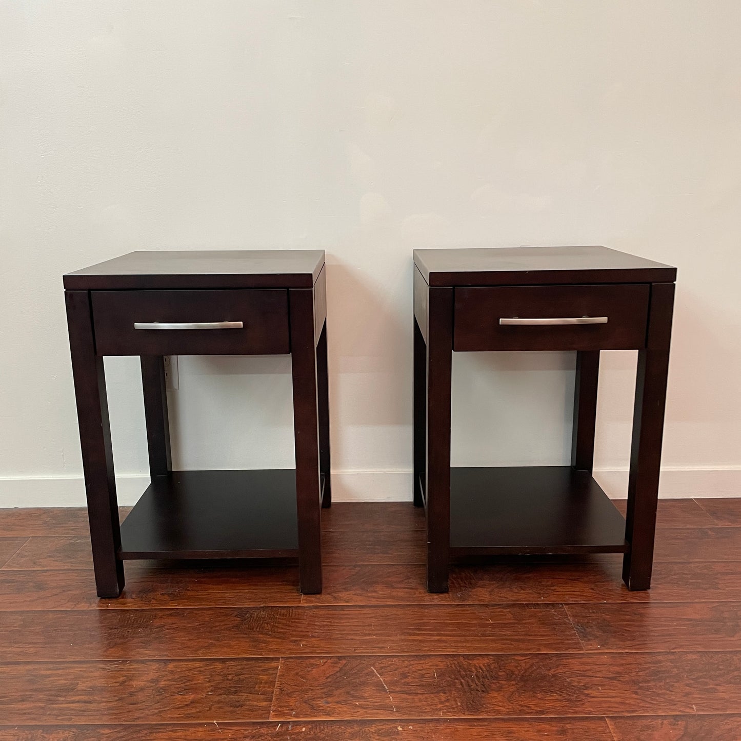 Dark Brown Canadian Nightstands (Pair)