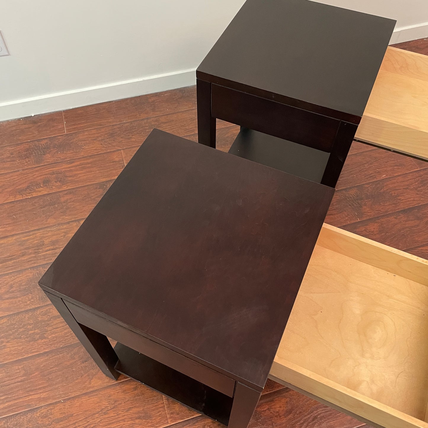 Dark Brown Canadian Nightstands (Pair)