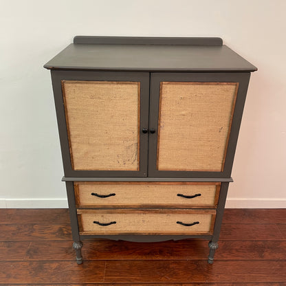 Vintage Grey Dresser Cabinet