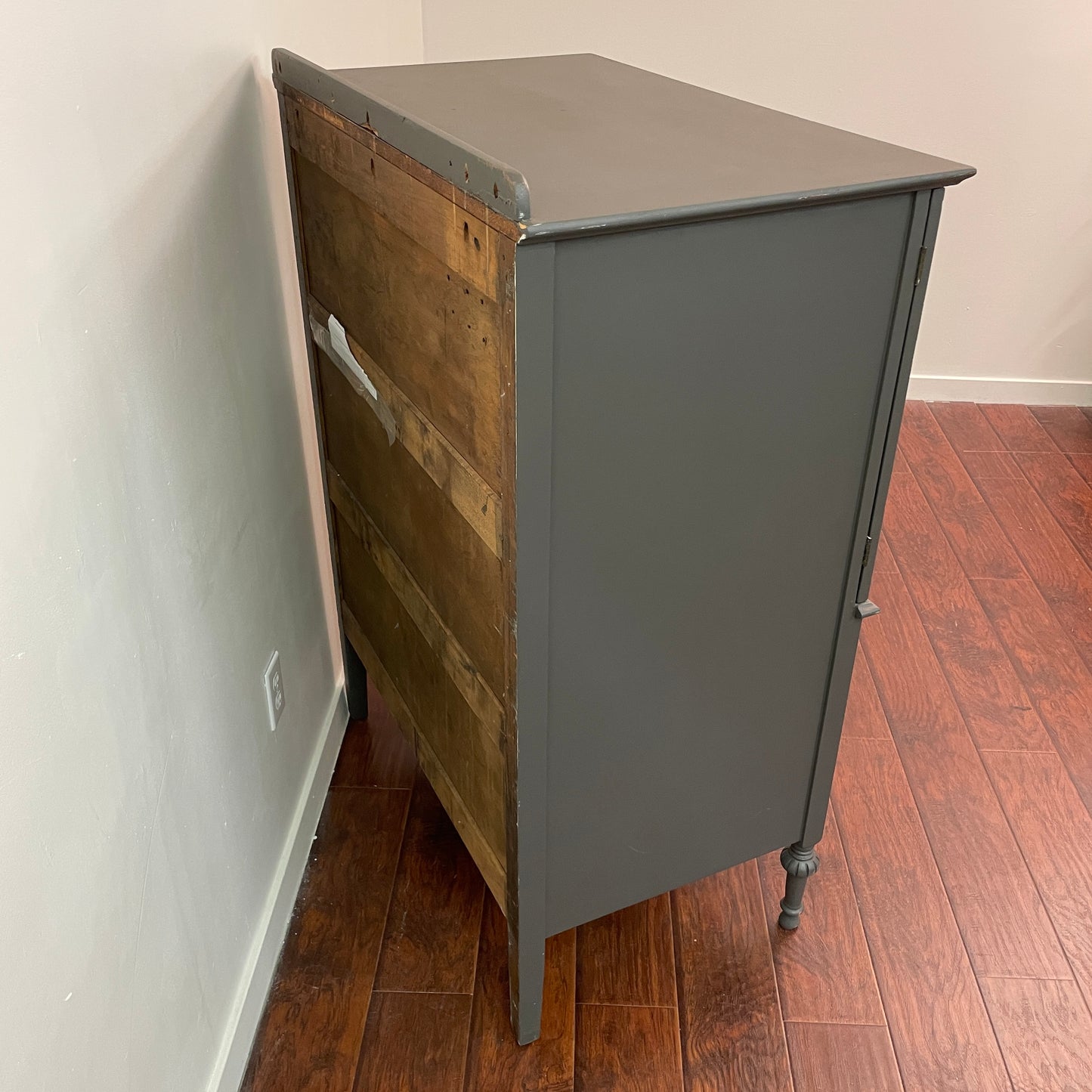 Vintage Grey Dresser Cabinet