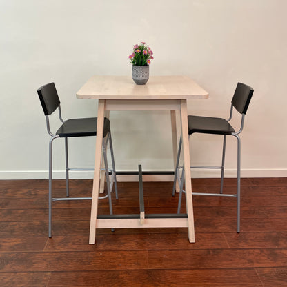 Ikea Norraker Bar Table w/ 2 High Chairs