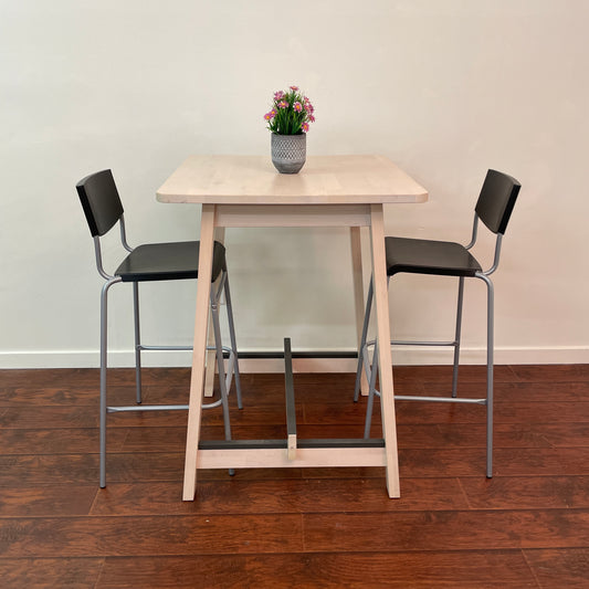 Ikea Norraker Bar Table w/ 2 High Chairs