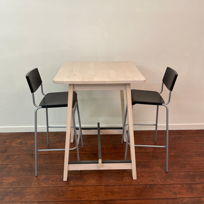 Ikea Norraker Bar Table w/ 2 High Chairs