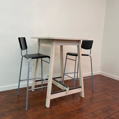 Ikea Norraker Bar Table w/ 2 High Chairs