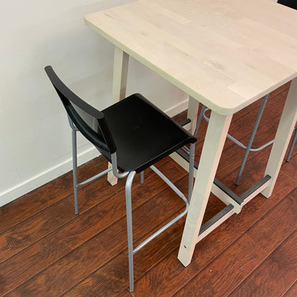 Ikea Norraker Bar Table w/ 2 High Chairs