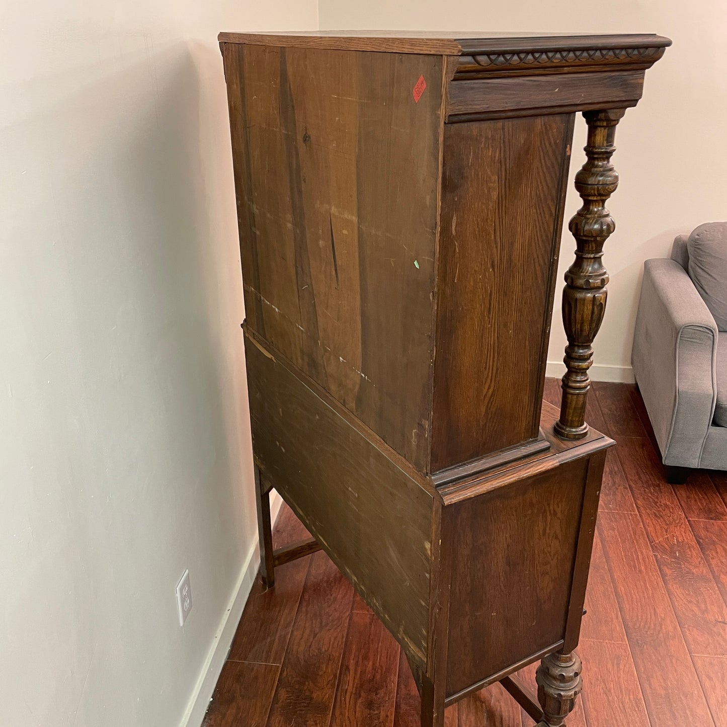 Jacobean Style 1920s Oak Renaissance Cabinet