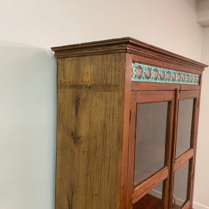 Green Teak Tile Cabinet