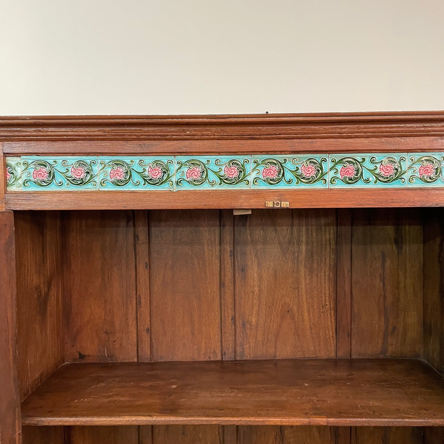 Green Teak Tile Cabinet