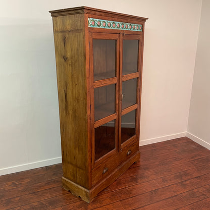 Green Teak Tile Cabinet