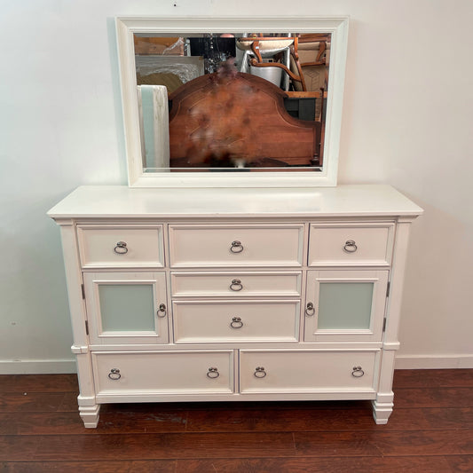 Prentice White Dresser with Mirror by Ashley Furniture