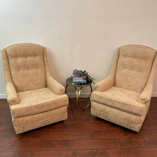 Vintage Swivel 2 Accent Chairs