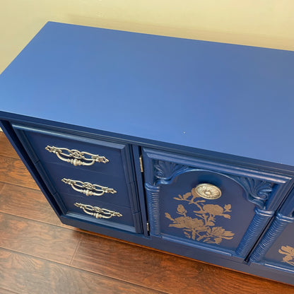 Vintage Blue 6 Drawers Dresser