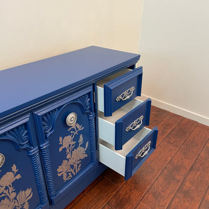 Vintage Blue 6 Drawers Dresser