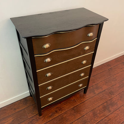 Serpentine Black and Gold Dresser