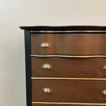 Serpentine Black and Gold Dresser