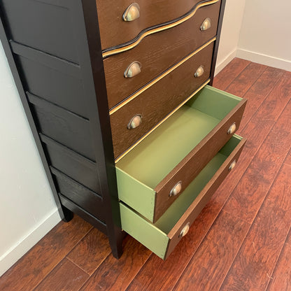 Serpentine Black and Gold Dresser