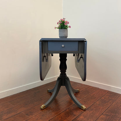 Antique Foldable Blue Dining Table