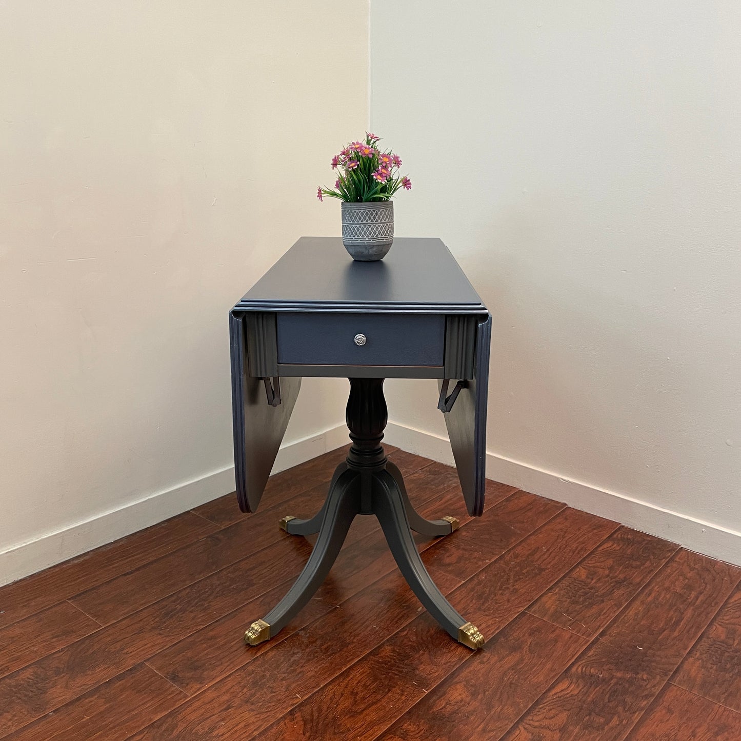 Antique Foldable Blue Dining Table