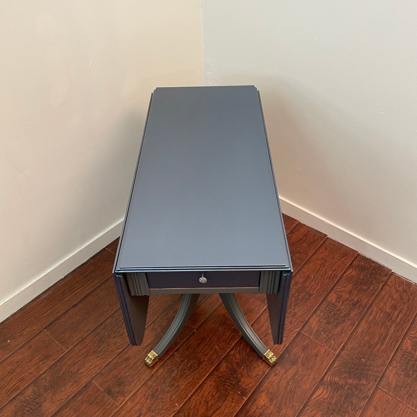 Antique Foldable Blue Dining Table