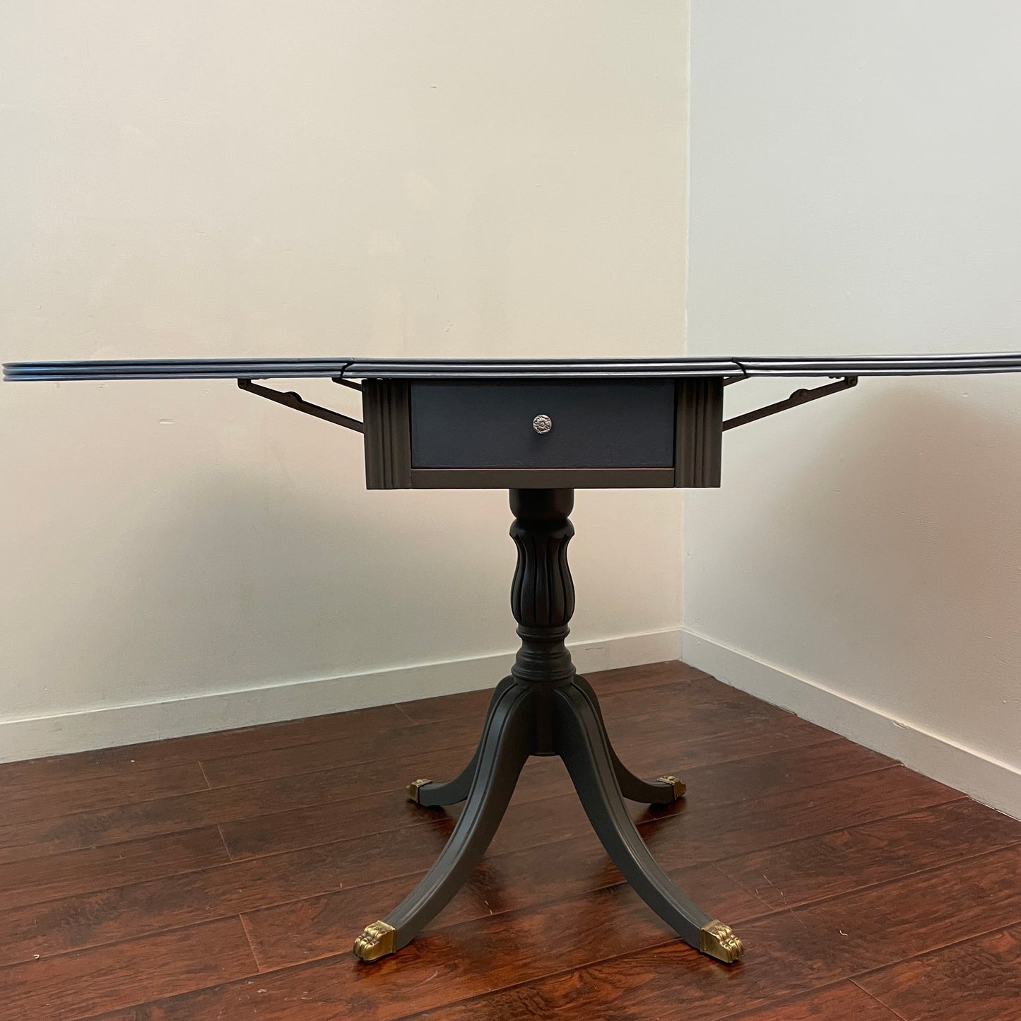 Antique Foldable Blue Dining Table