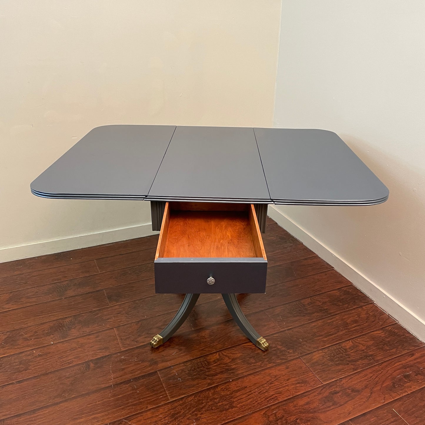 Antique Foldable Blue Dining Table