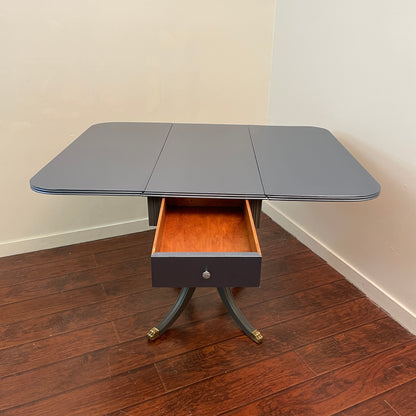 Antique Foldable Blue Dining Table