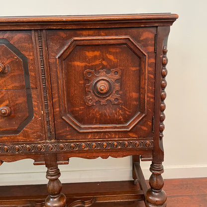 Antique Tiger Oak Sideboard