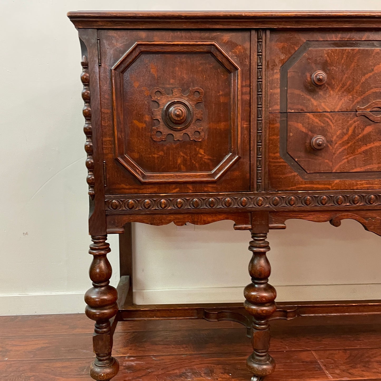 Antique Tiger Oak Sideboard