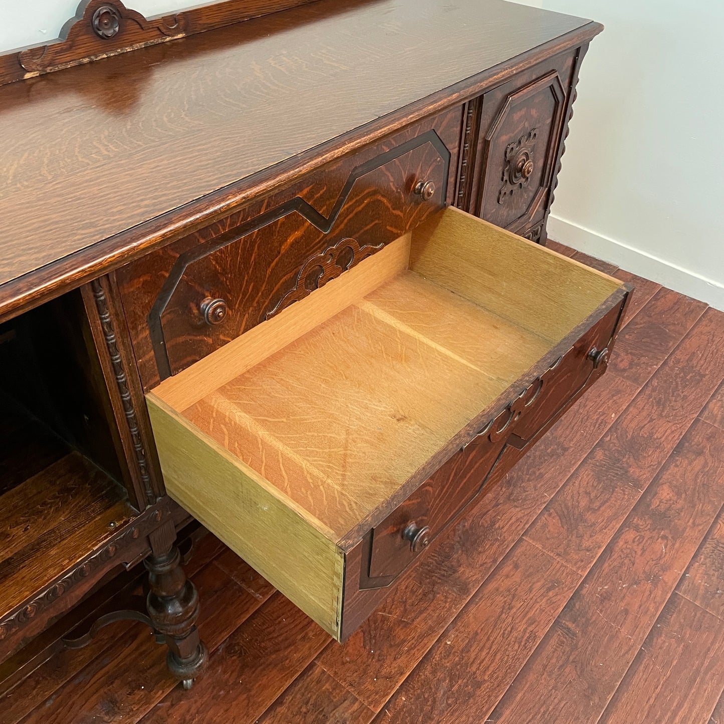 Antique Tiger Oak Sideboard