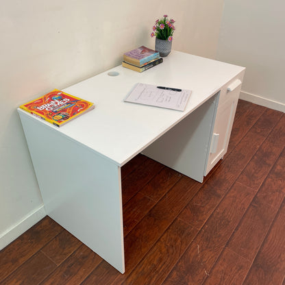 White IKEA Brimnes Desk