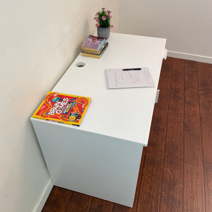 White IKEA Brimnes Desk