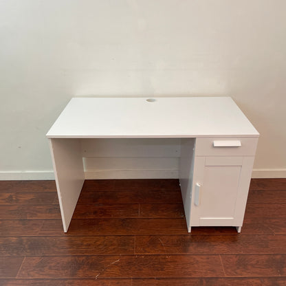 White IKEA Brimnes Desk