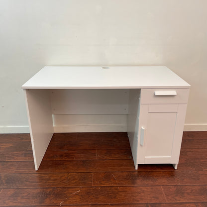 White IKEA Brimnes Desk