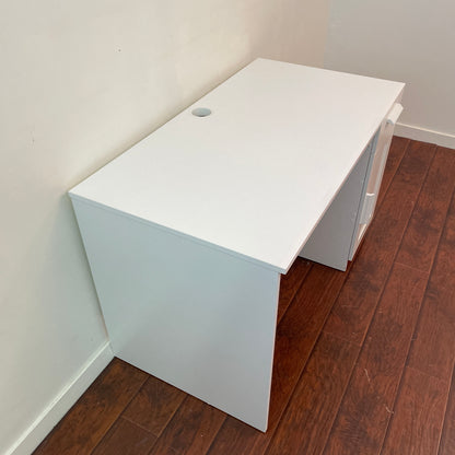 White IKEA Brimnes Desk