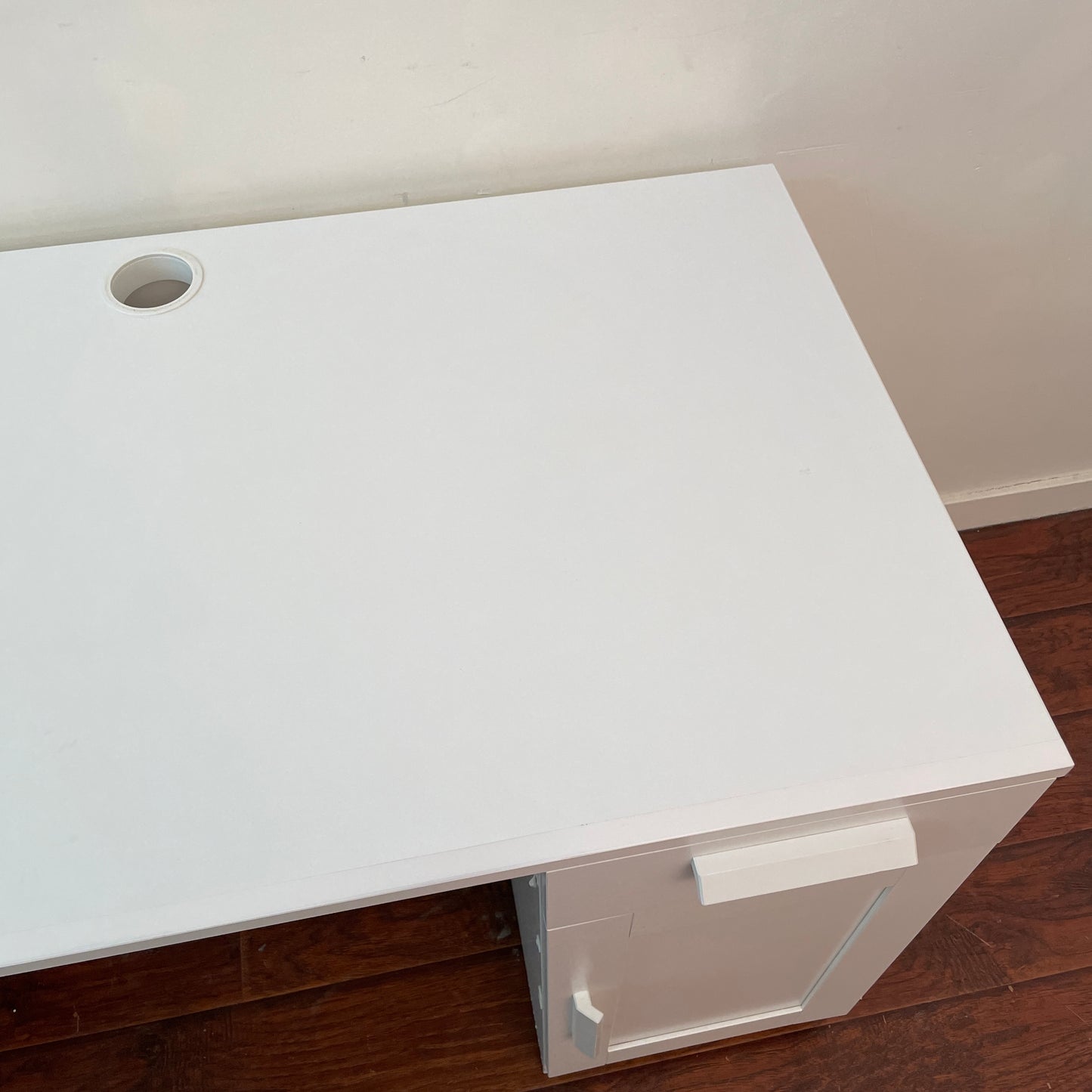 White IKEA Brimnes Desk