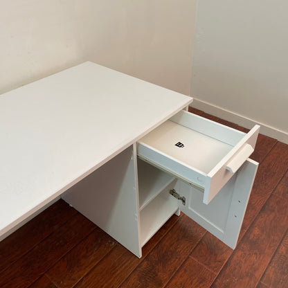 White IKEA Brimnes Desk