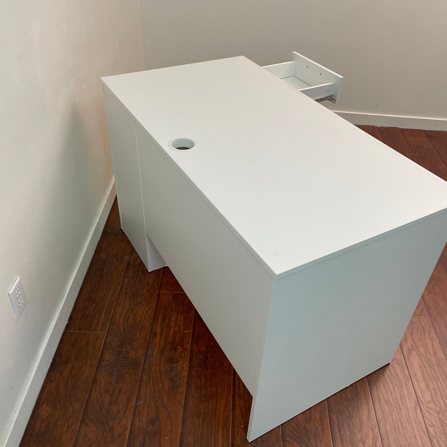 White IKEA Brimnes Desk