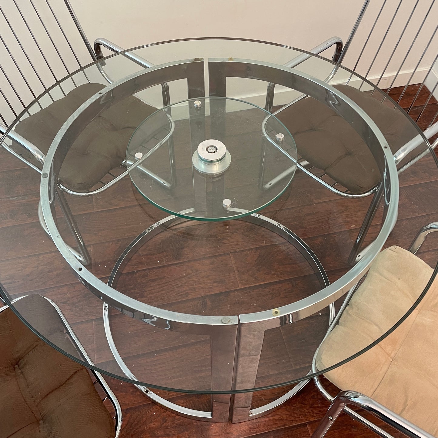 Chrome Round Dining Set