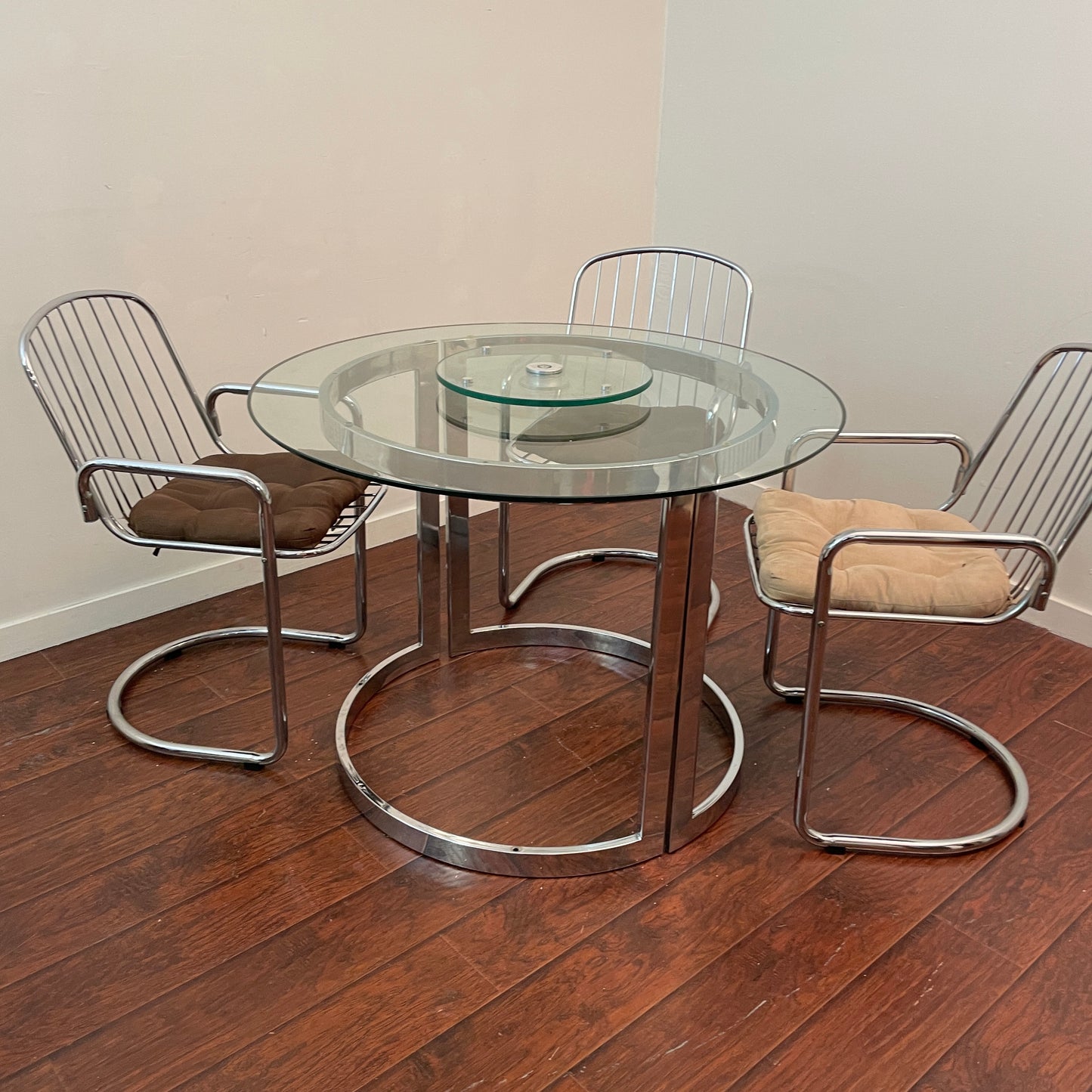 Chrome Round Dining Set