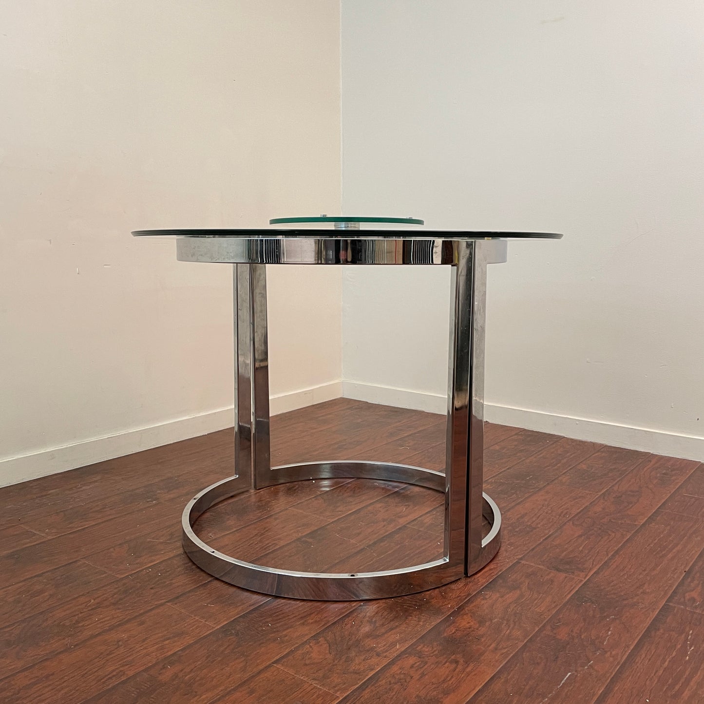 Round Lazy Susan Glass Table