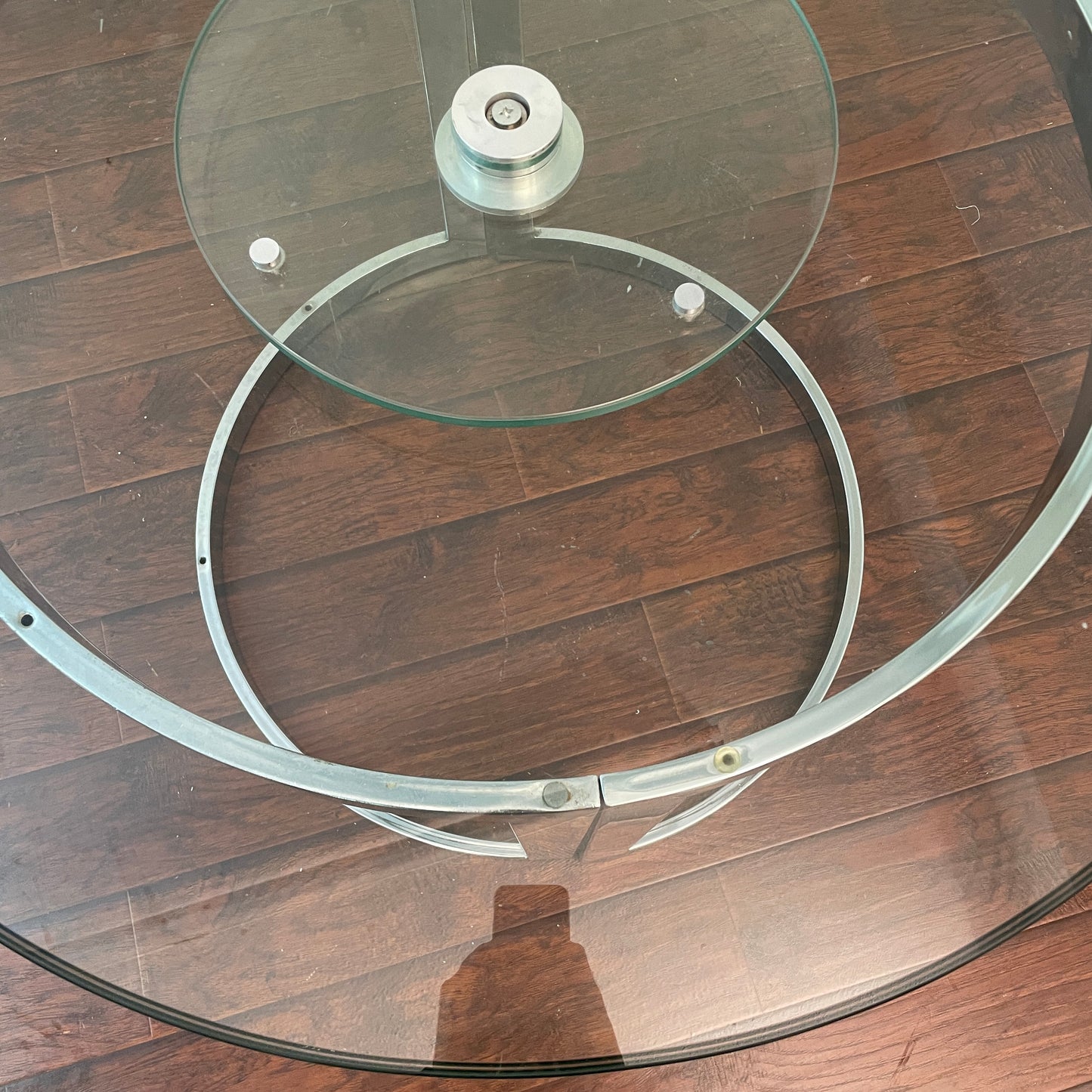 Round Lazy Susan Glass Table