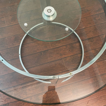 Round Lazy Susan Glass Table