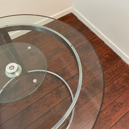 Round Lazy Susan Glass Table