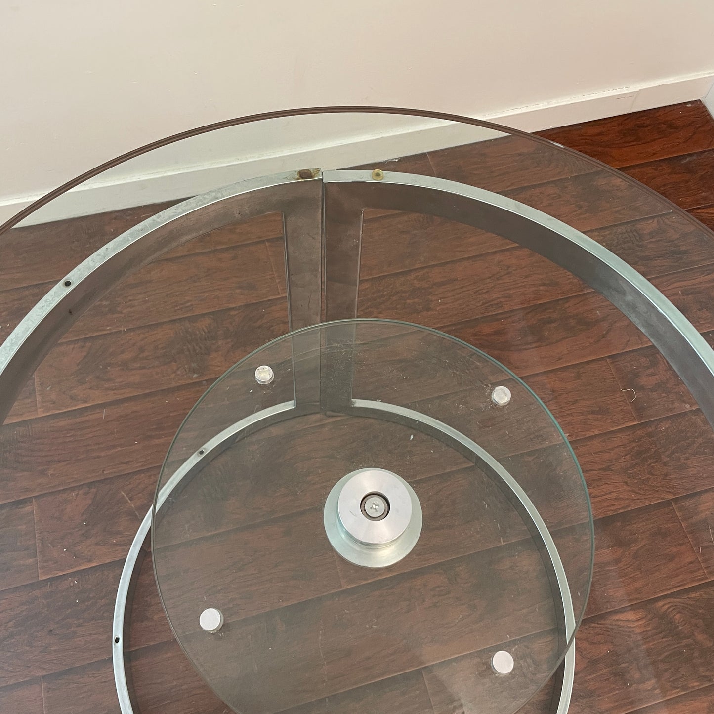 Round Lazy Susan Glass Table