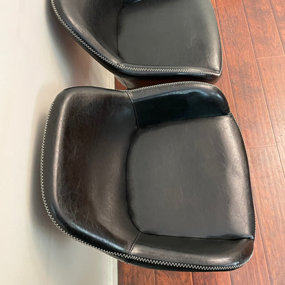 4 Leather-Look Counter Height Chairs