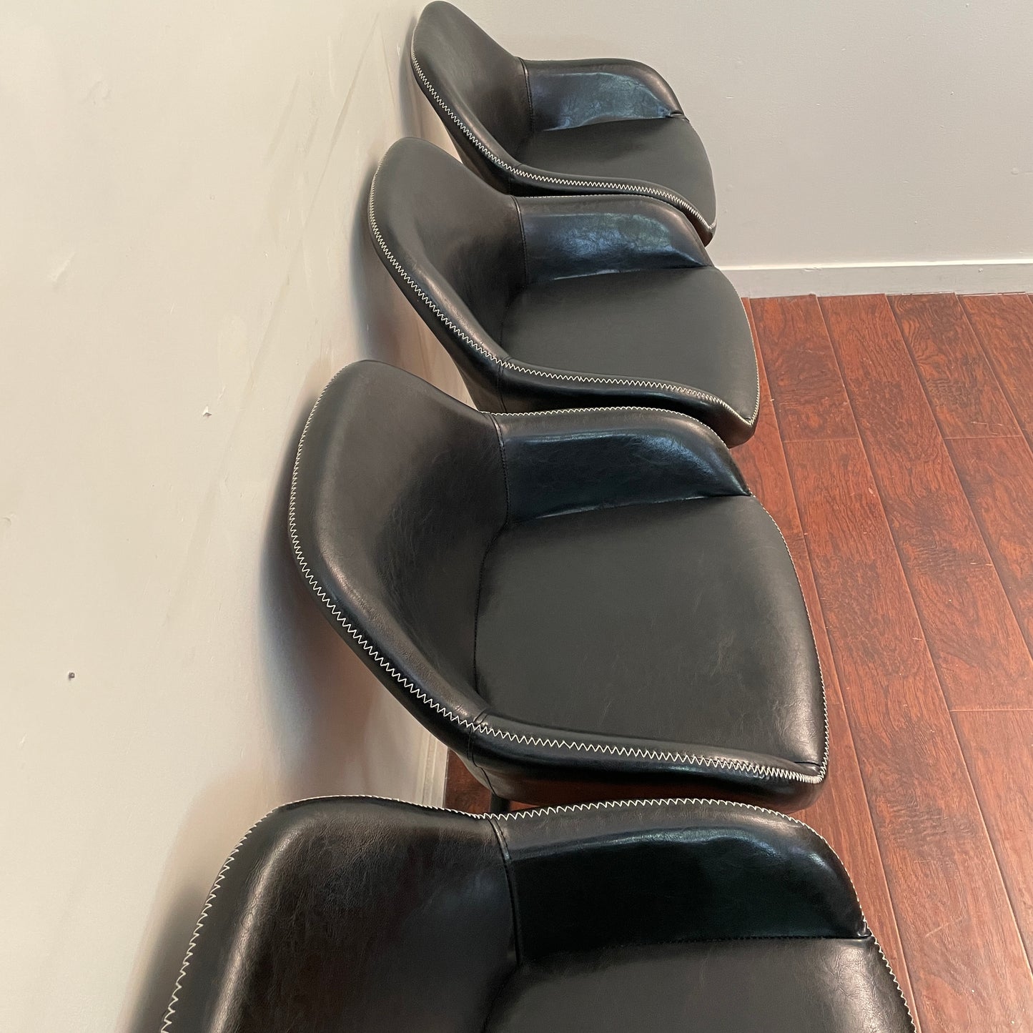 4 Leather-Look Counter Height Chairs