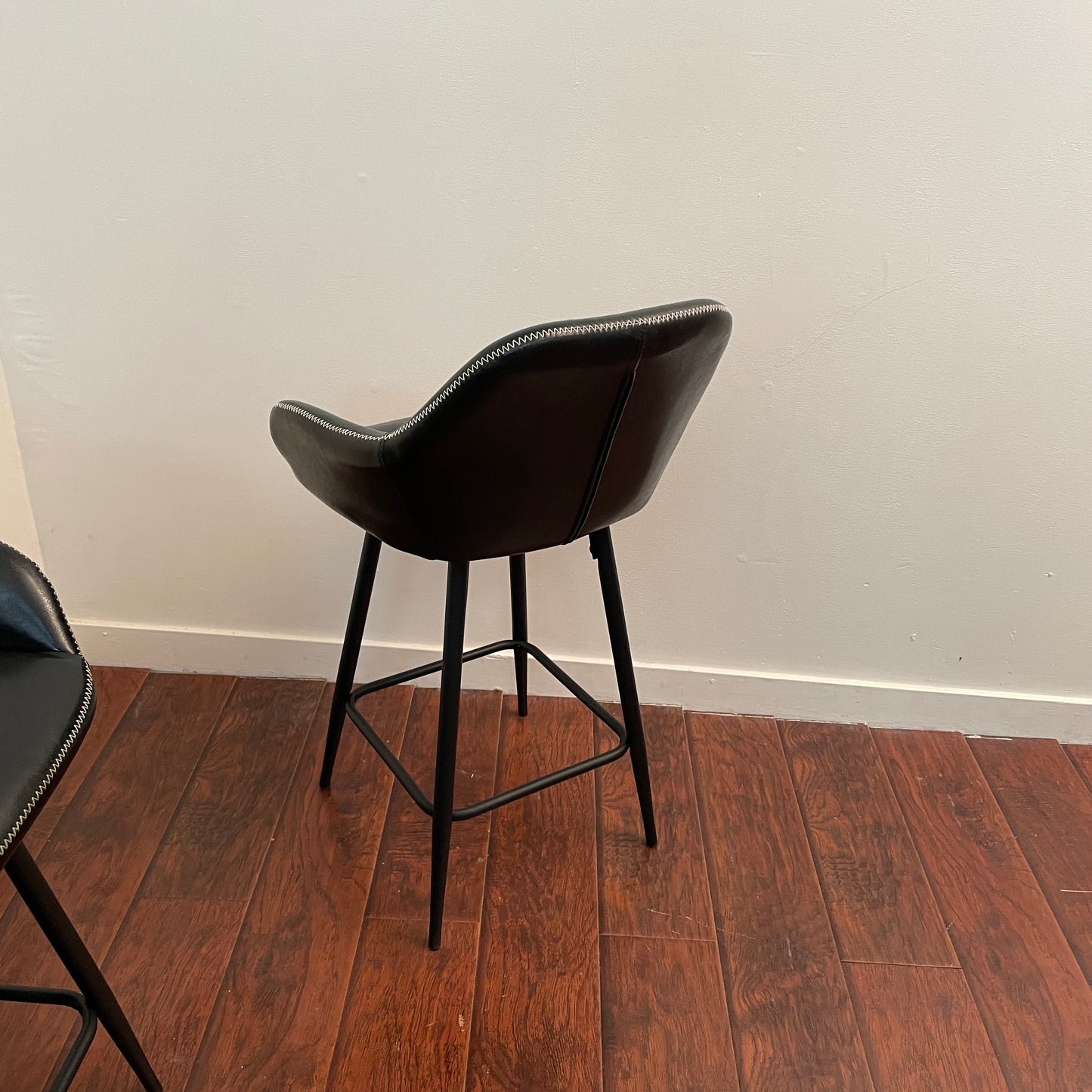 4 Leather-Look Counter Height Chairs